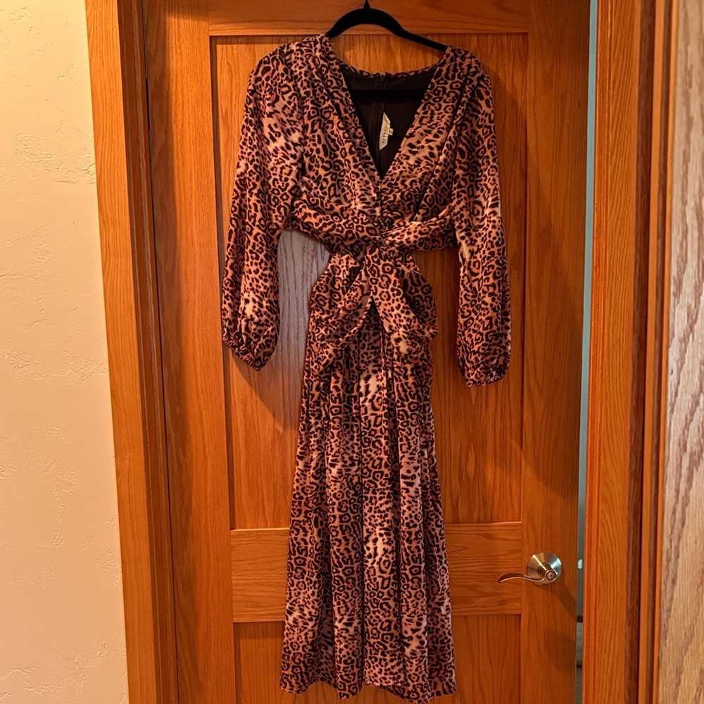 Ranna Gill Fall Leopard Cutout Dress